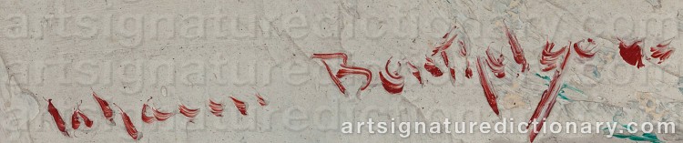 Authentic signature by Johann Henrik Carl BERTHELSEN on Painting/Watercolour artwork