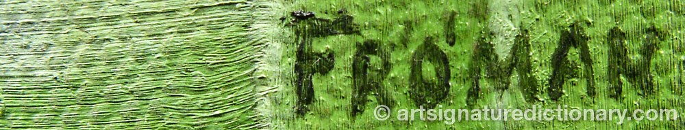 Authentic signature by Maria FRÖMAN on  artwork