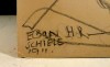 Close-up details showing Egon SCHIELE signature forgery characteristics
