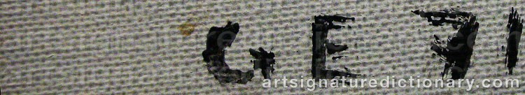 Authentic signature by Gösta EHRENBERG on  artwork