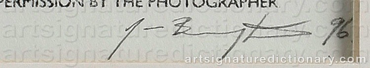 Authentic signature by Jan BENGTSSON on  artwork