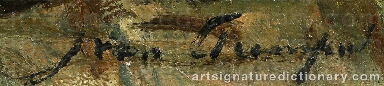 Authentic signature by Jean Van CLEEMPUT on Painting/Watercolour artwork