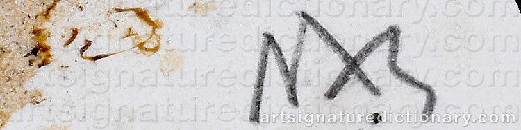 Authentic signature by Mats PEHRSON on Painting/Watercolour artwork