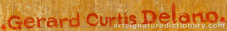 Authentic signature by Gerard Curtis DELANO on Painting/Watercolour artwork