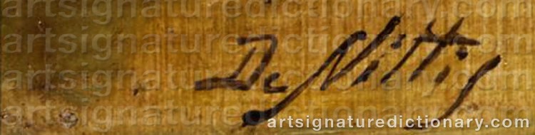 Signature by Giuseppe De NITTIS