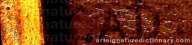 Authentic signature by Carl Andreas DAHLSTRÖM on  artwork