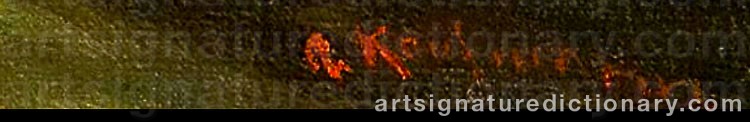 Authentic signature by Adolf KAUFMANN on artwork