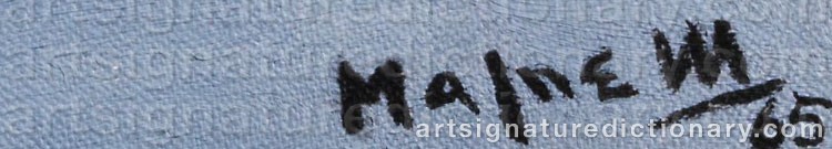 Authentic signature by Alberto MAGNELLI on  artwork