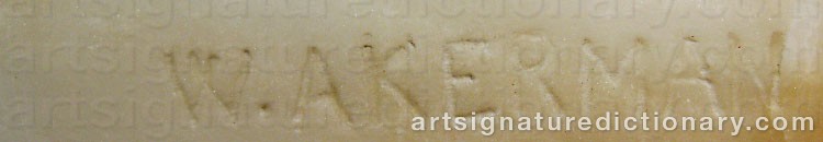 Signature by Verner ÅKERMAN