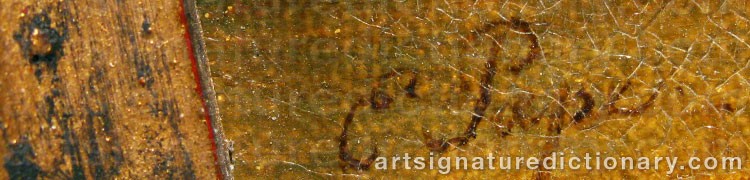 Authentic signature by Eduard Friedrich PAPE on artwork