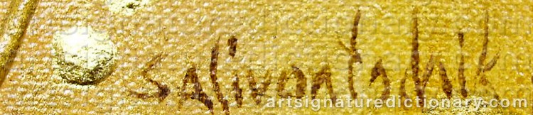 Authentic signature by Alexander SALIVONTSCHIK on  artwork