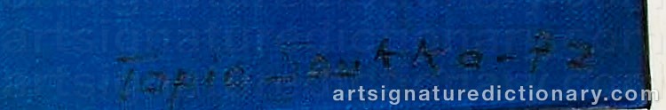 Authentic signature by Tapio SOUKKA on  artwork