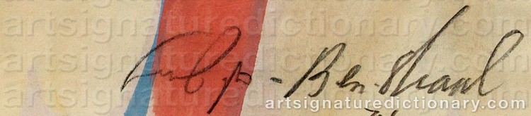 Authentic signature by Dedi BEN SHAUL on artwork