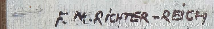 Authentic signature by F. Max RICHTER-REICH on  artwork