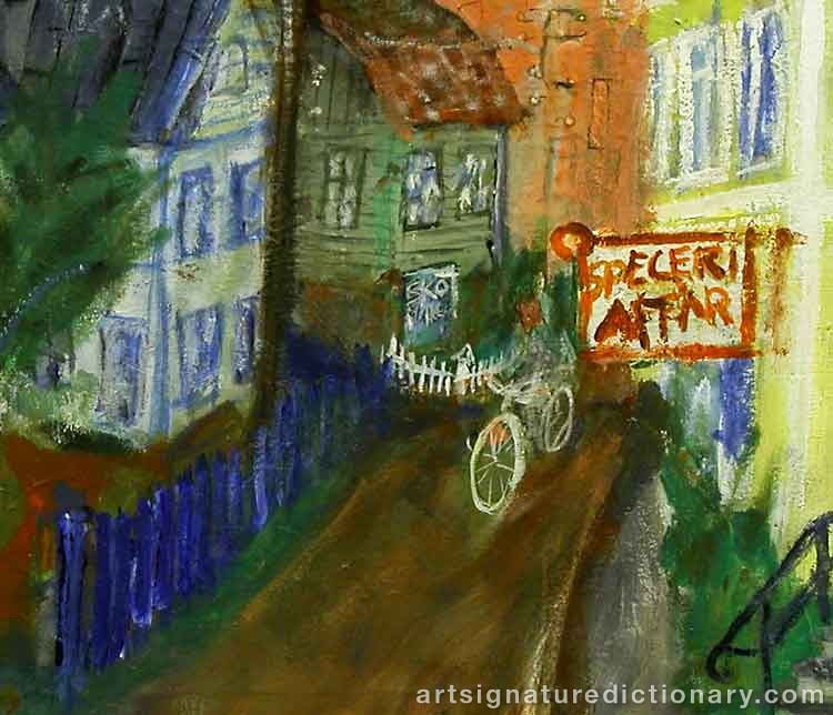 Close-up details showing Olle OLSSON HAGALUND signature forgery characteristics