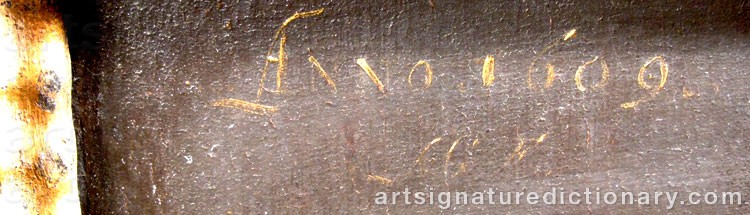 Authentic signature by Gortzius GELDORP on  artwork