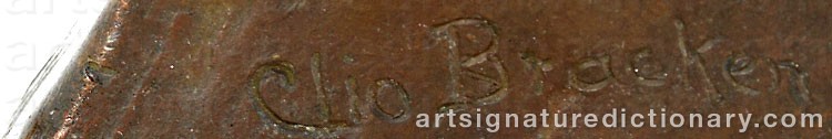 Authentic signature by Clio Hinton Huneker BRACKEN on  artwork