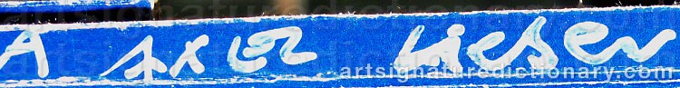 Authentic signature by Axel LIEBER on  artwork