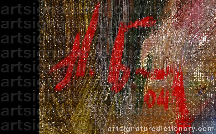 Authentic signature by Nikolai BLOKHIN on Painting/Watercolour artwork