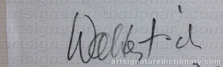 Authentic signature by Walter HIRSCH on  artwork