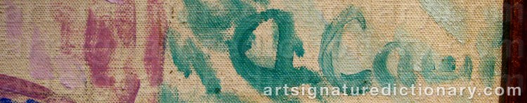 Authentic signature by Alvar CAWÉN on  artwork