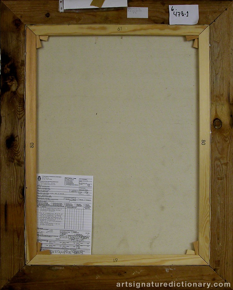 Close-up details showing Edvard MUNCH signature forgery characteristics