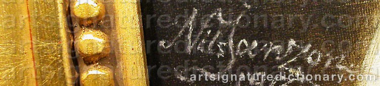 Authentic signature by Nils JANZON on Painting/Watercolour artwork
