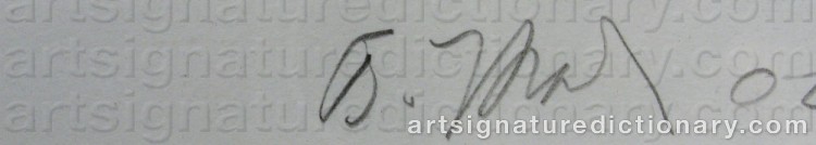 Signature by Brice MARDEN