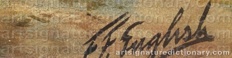Authentic signature by Frank F. ENGLISH on Painting/Watercolour artwork