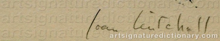 Authentic signature by John MITCHELL on artwork