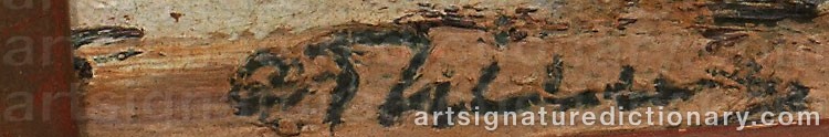 Authentic signature by Anthony THIEME on Painting/Watercolour artwork