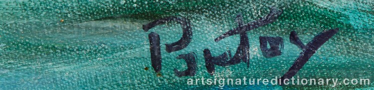 Authentic signature by Henri Jean PONTOY on Painting/Watercolour artwork