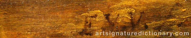 Authentic signature by Esaias The Younger VAN DE VELDE on  artwork