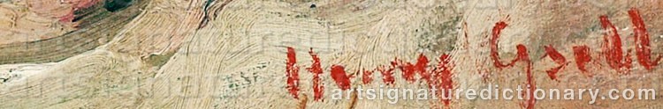 Authentic signature by Henry Alfred GSELL on  artwork