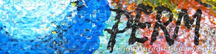 Authentic signature by Per ‘Rerm’ ROCKSTRÖM on  artwork