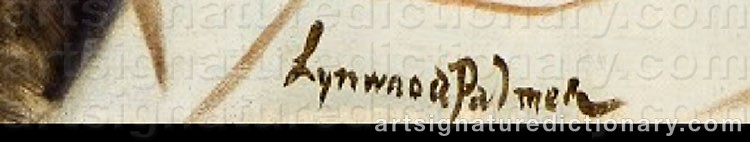 Authentic signature by James Lynwood PALMER on  artwork