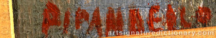 Authentic signature by Fausto PIRANDELLO on  artwork