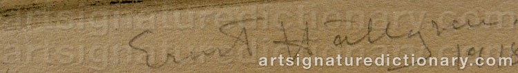 Signature by Ernst HÄLLGREN