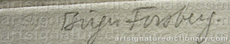 Authentic signature by Birger FORSBERG on  artwork