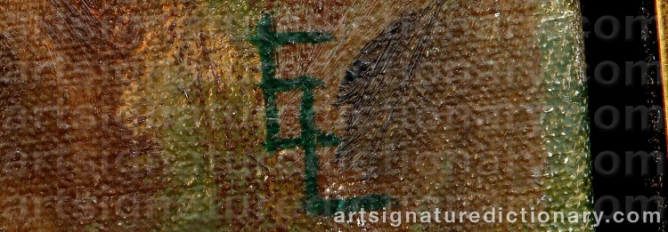 Authentic signature by Eva LJUNGDAHL on Painting/Watercolour artwork