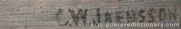Signature by Carl Wilhelm JAENSSON