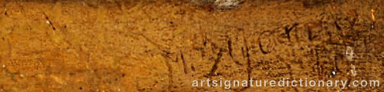 Authentic signature by Michel GARNIER on  artwork