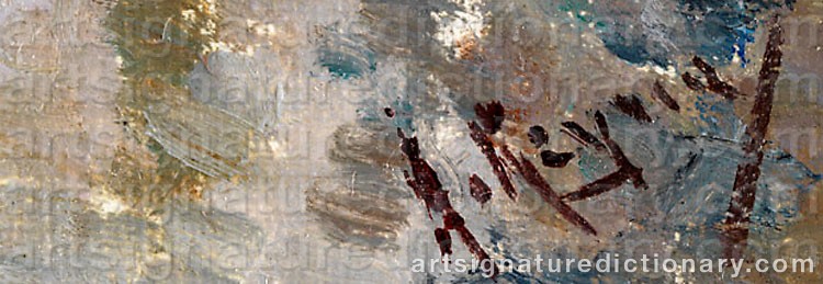 Authentic signature by Antonio Maria De REYNA MANESCAU on  artwork