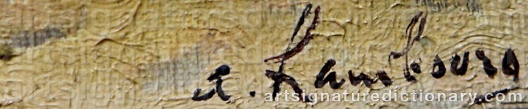 Signature by André HAMBOURG
