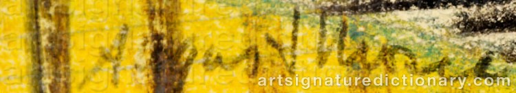 Authentic signature by August MOSCA on artwork