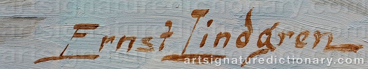 Signature by Ernst LINDGREN