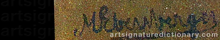 Authentic signature by Max EBERSBERGER on  artwork