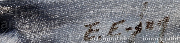 Authentic signature by Tage ERIKSSON on Painting/Watercolour artwork
