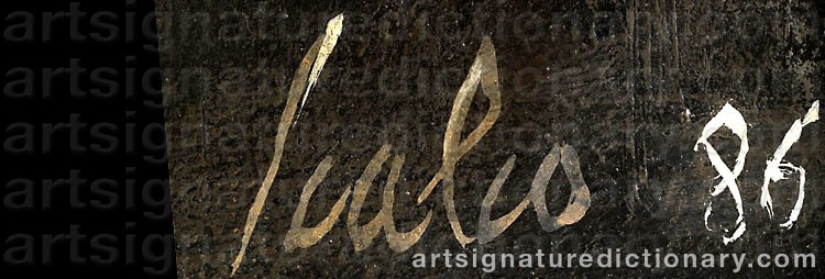 Authentic signature by Giorgio SCALCO on artwork