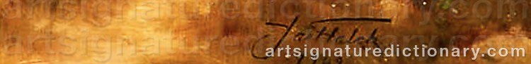 Authentic signature by Jarl FALCK on  artwork